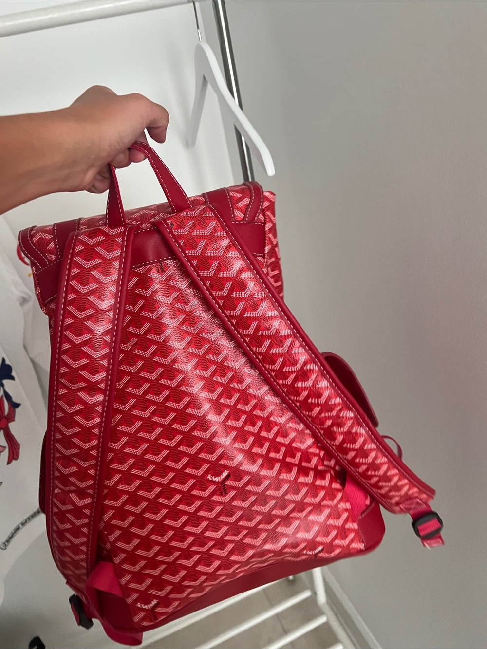Goyard Red Signature Canvas Backpack - Picture 4 of 4